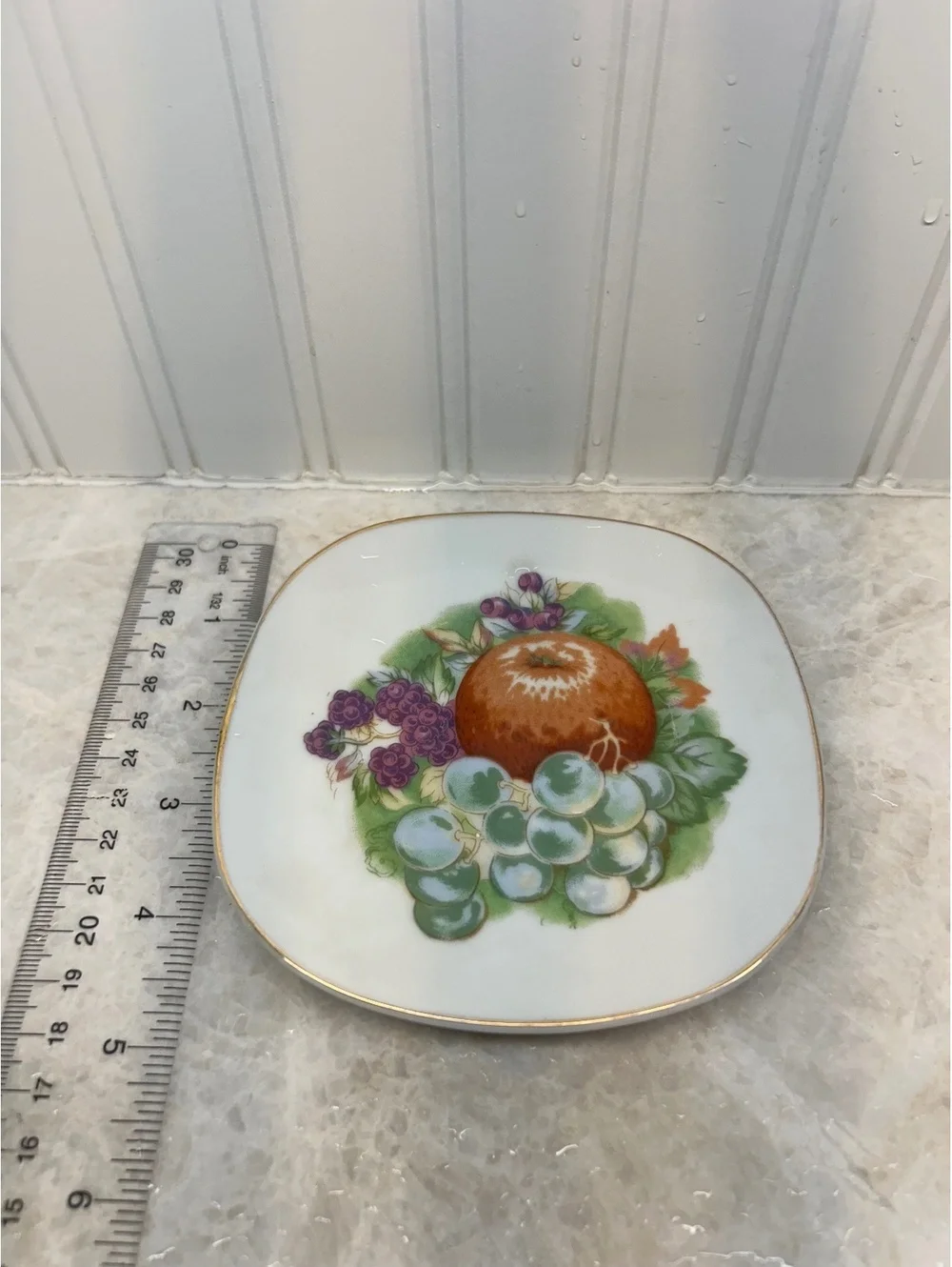Vintage Mid-Century German Porcelain Fruit Accent Plate